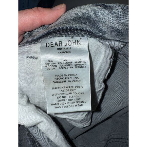 Dear John Jeanne Flare Jeans Middlebrook Stretch Denim Gray Crop Preppy Size 30 - Picture 13 of 14